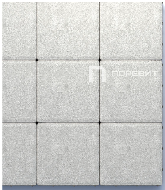Тротуарная плитка Квадрат 300х300х60 мм, белый