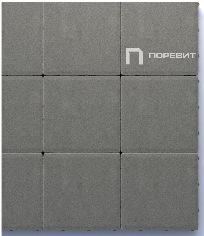 Тротуарная плитка Квадрат 300х300х80 мм, серый