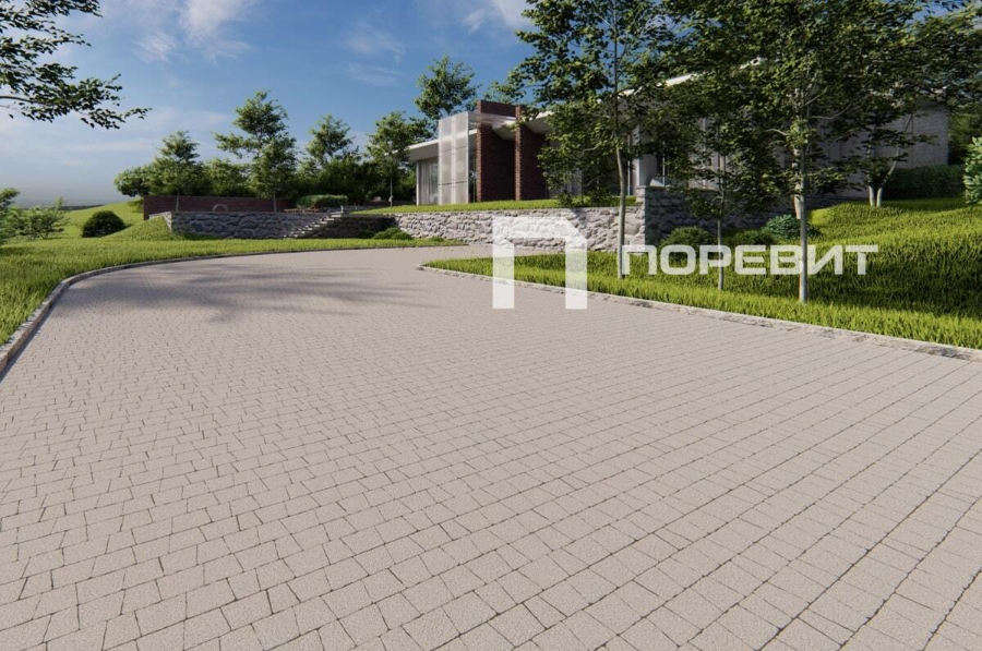 Тротуарная плитка Абрис, гранит, серый 60мм