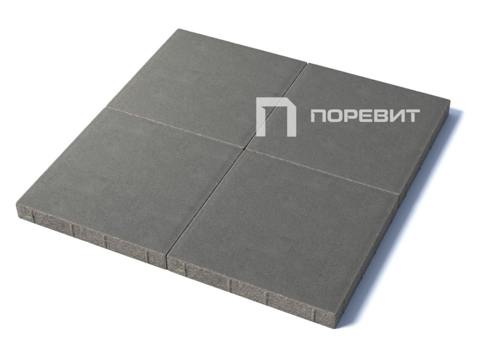 Тротуарная плитка Квадрат 500х500х60 мм, серый