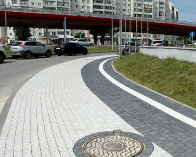 Тротуарная плитка Абрис, Стандарт, Белый, 60 мм