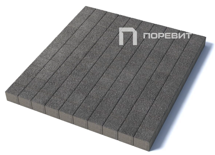 Тротуарная плитка квадрат 100х100х60 мм, гранит, Серый