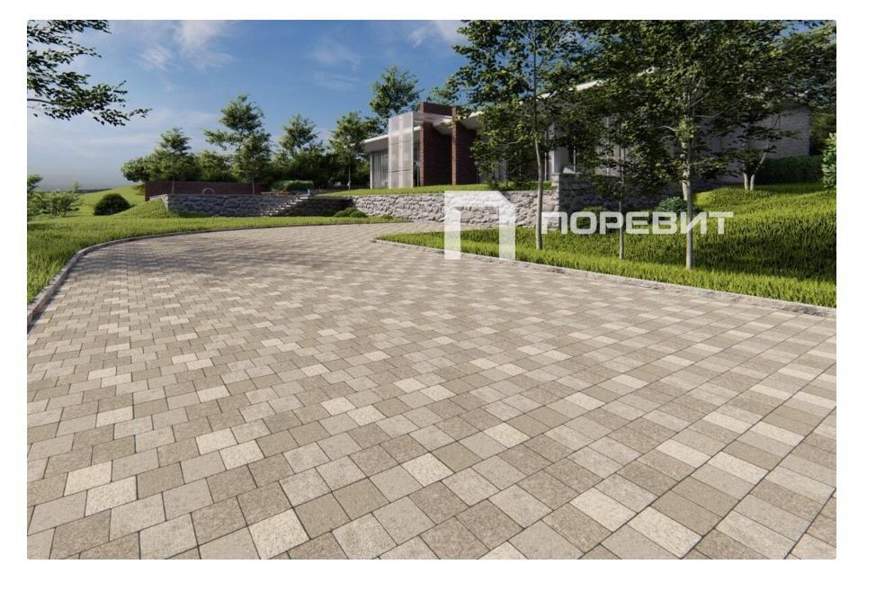 Тротуарная плитка Квадрат 300х300х80 мм, гранит, Старый замок